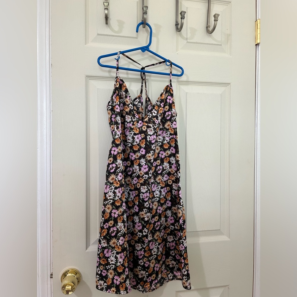 Really pretty floral satin dress